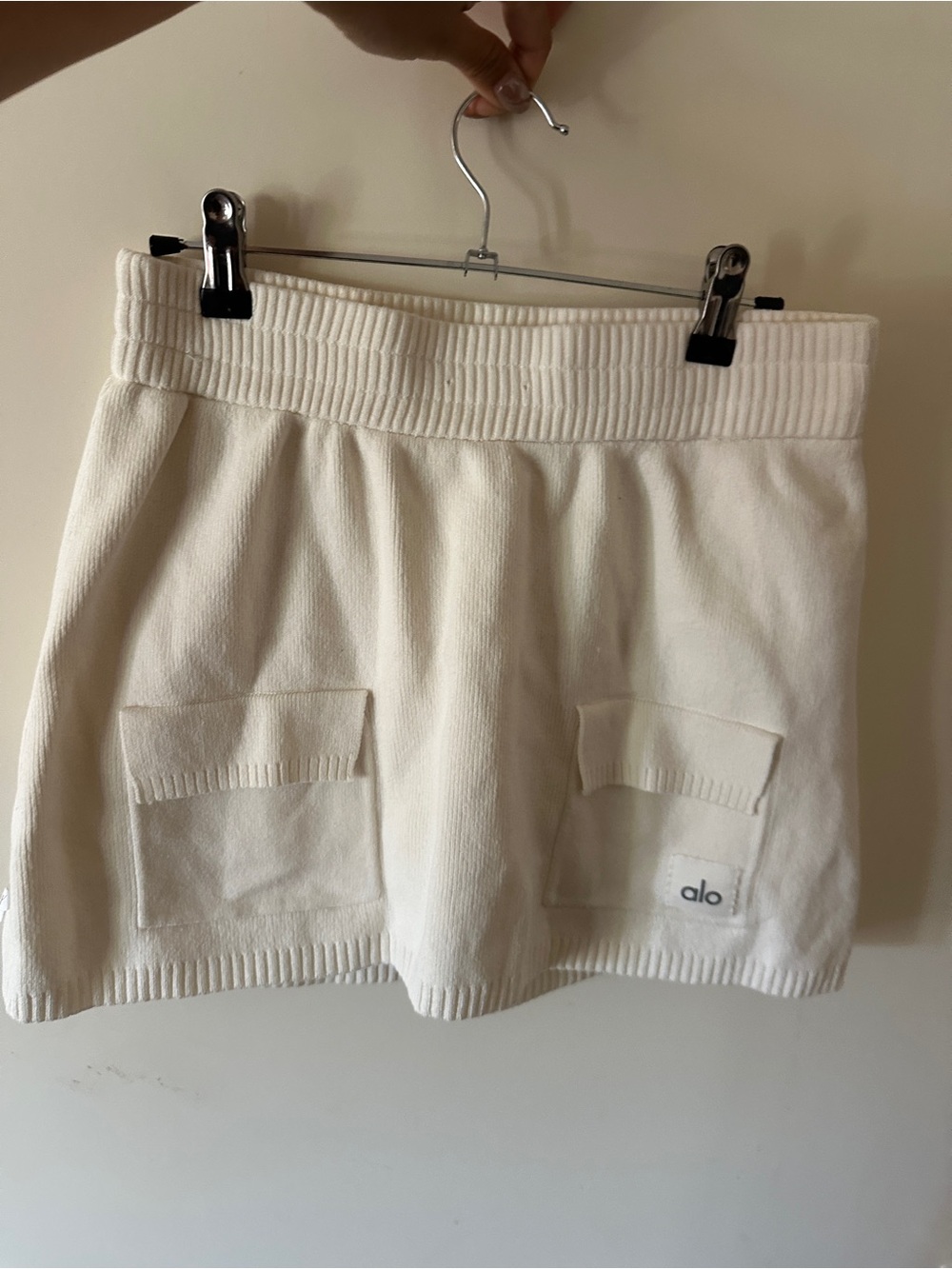 Alo Yoga Scholar Knit Cargo Skirt - Ivory size M - Picture 4 of 9
